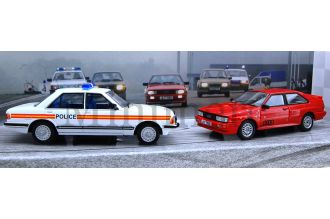 Police Ford Granada 2.8 & Audi Quattro Scale Model